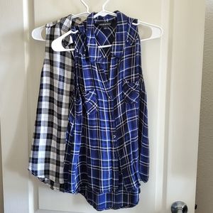 Tank top button up shirts (set of 2)